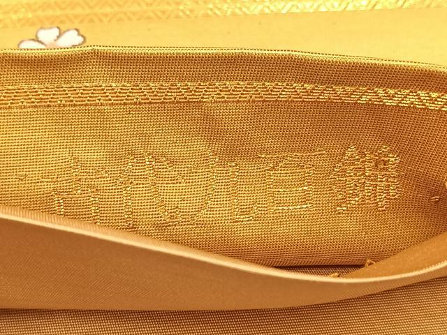 平和屋着物◎六通柄袋帯　唐織　横段更紗花鳥文　古典名錦　古代九百錦　金糸　引箔　正絹　逸品　BAAU8988yc