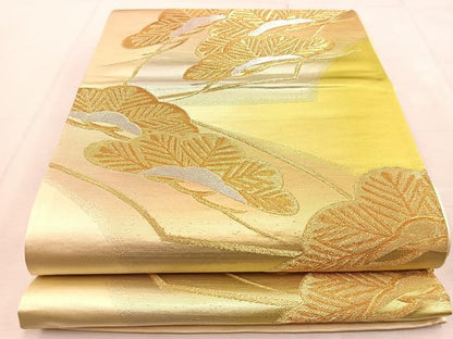 平和屋着物◎六通柄袋帯 笠松 金銀糸 正絹 逸品 BAAU9027yc