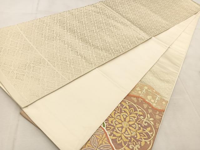 平和屋着物◎太鼓柄袋帯 吉祥花鳥文 金糸 正絹 逸品 BAAU9052yc