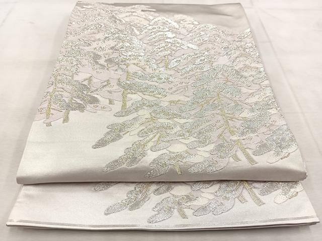平和屋着物◎太鼓柄袋帯　松　金銀糸　正絹　逸品　BAAU9078yc