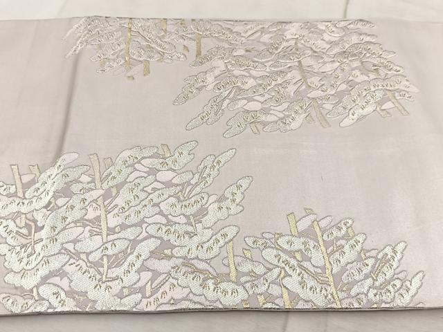平和屋着物◎太鼓柄袋帯　松　金銀糸　正絹　逸品　BAAU9078yc