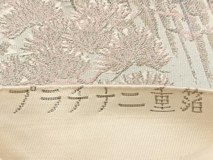 平和屋着物◎六通柄袋帯　京名所　プラチナ二重箔　正絹　逸品　BAAU9101yc