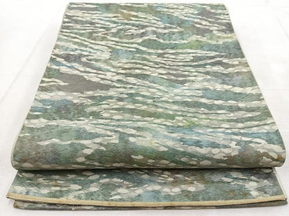 平和屋着物◎六通柄袋帯　霞文　正絹　逸品　BAAU9120yc