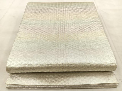 平和屋着物◎全通柄袋帯　あられ文　金銀糸　正絹　逸品　BAAU9144yc