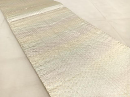 平和屋着物◎全通柄袋帯　あられ文　金銀糸　正絹　逸品　BAAU9144yc
