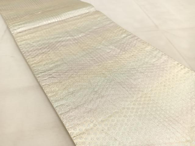 平和屋着物◎全通柄袋帯　あられ文　金銀糸　正絹　逸品　BAAU9144yc