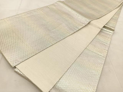 平和屋着物◎全通柄袋帯　あられ文　金銀糸　正絹　逸品　BAAU9144yc