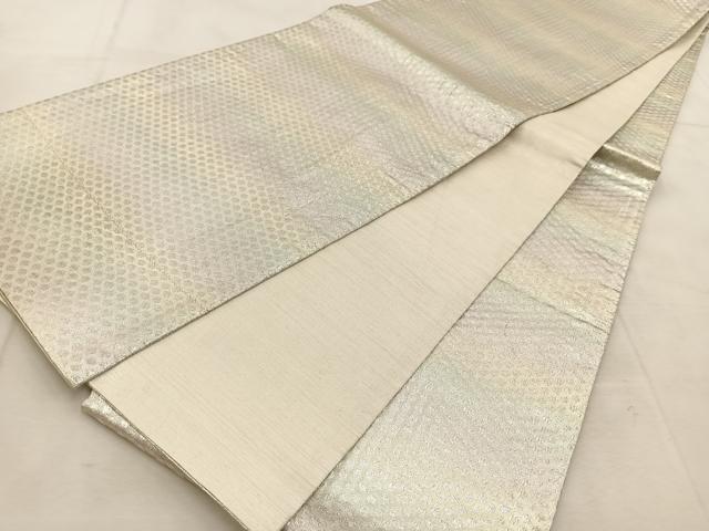 平和屋着物◎全通柄袋帯　あられ文　金銀糸　正絹　逸品　BAAU9144yc