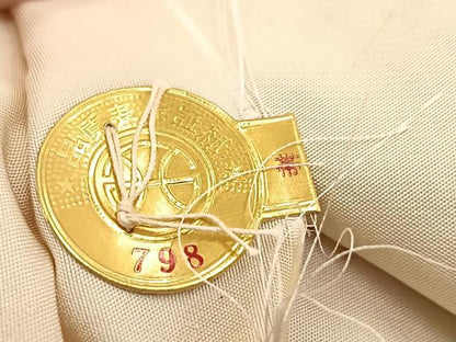 平和屋着物◎西陣　六通柄袋帯　唐織　花鳥文　金銀糸　証紙付き　上代27万　正絹　逸品　BAAU9146yc