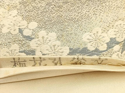平和屋着物◎六通柄袋帯　唐織　梅花孔雀文　九百錦　プラチナ箔　正絹　逸品　BAAU9152yc