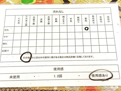 平和屋着物◎六通柄袋帯　唐織　菱天井花文　金銀糸　正絹　逸品　BAAU9159yc