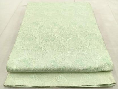 平和屋着物◎六通柄袋帯　唐織　花丸文　正絹　逸品　BAAU9183yc
