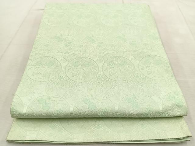 平和屋着物◎六通柄袋帯　唐織　花丸文　正絹　逸品　BAAU9183yc