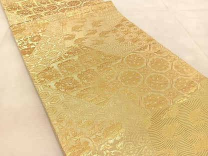 平和屋着物◎佐賀錦　六通柄袋帯　名物裂　名物錦　金糸　正絹　逸品　BAAU9210yc