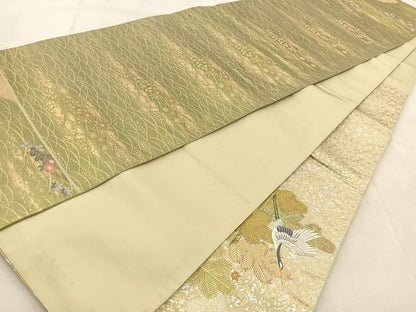 平和屋着物◎六通柄袋帯　唐織　優都里　金銀糸　正絹　逸品　BAAU9229yc