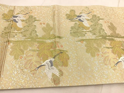 平和屋着物◎六通柄袋帯　唐織　優都里　金銀糸　正絹　逸品　BAAU9229yc