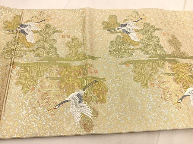 平和屋着物◎六通柄袋帯　唐織　優都里　金銀糸　正絹　逸品　BAAU9229yc