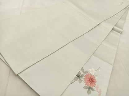 平和屋着物◎太鼓柄袋帯　作家物　手描き　枝花文　正絹　逸品　BAAU9241yc