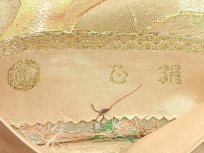 平和屋着物◎六通柄袋帯　笠松楓文　金銀糸　正絹　逸品　BAAU9245yc
