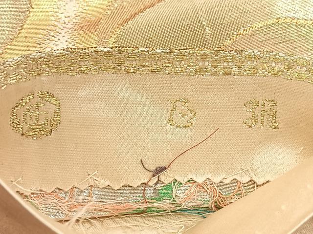 平和屋着物◎六通柄袋帯　笠松楓文　金銀糸　正絹　逸品　BAAU9245yc