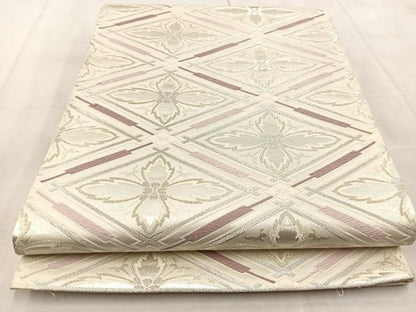 平和屋着物◎六通柄袋帯　唐織　花菱文　金銀糸　正絹　逸品　BAAU9309yc