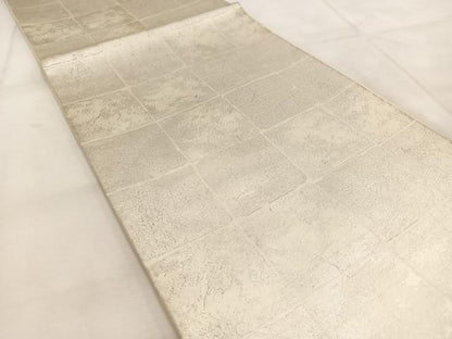 平和屋着物◎六通柄袋帯　市松文様　金糸　正絹　逸品　BAAU9318yc