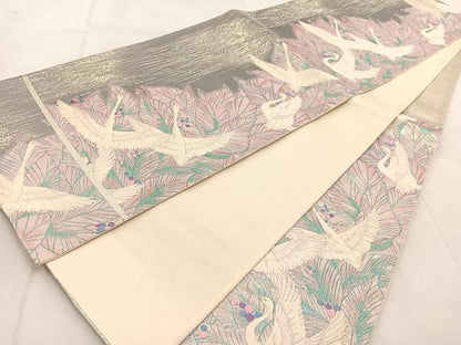 平和屋着物◎六通柄袋帯　唐織　飛鳥南天文　正絹　逸品　BAAU9405yc