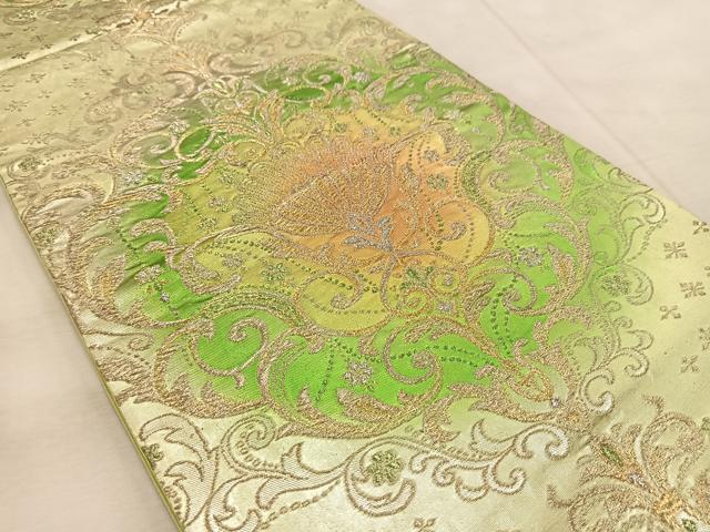平和屋着物◎六通柄袋帯　宝相華　金銀糸　正絹　逸品　BAAU9432yc