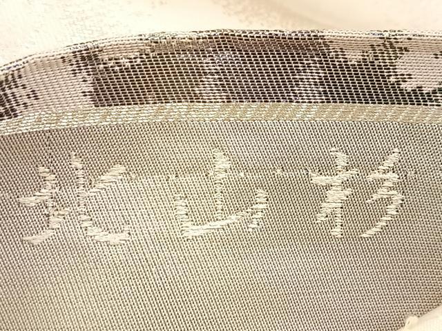 平和屋着物◎六通柄袋帯　北山杉　銀糸　正絹　逸品　BAAU9443yc