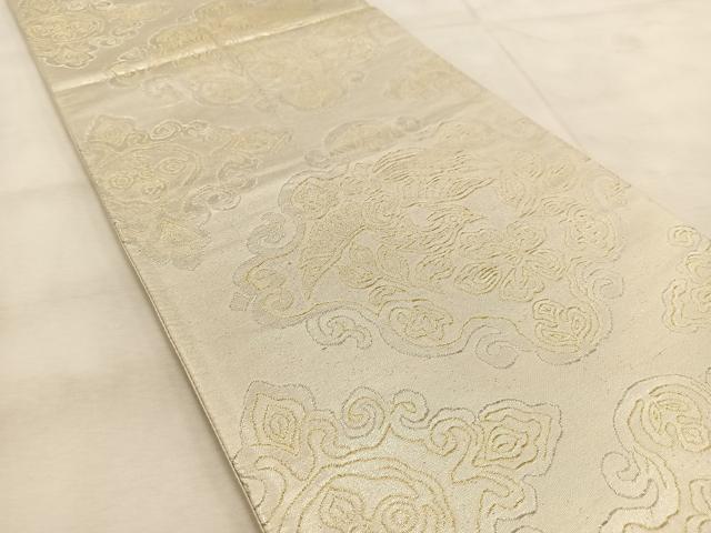 平和屋着物◎六通柄袋帯　鳳凰花唐草文　金銀糸　正絹　逸品　BAAU9445yc