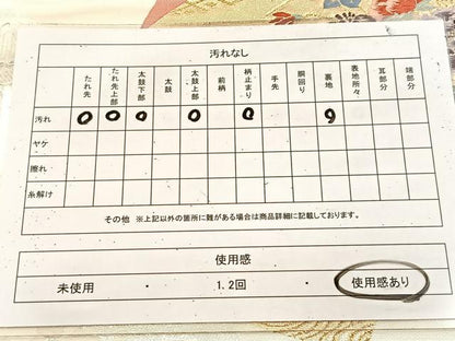 平和屋着物◎六通柄袋帯　唐織　地紙花鳥文　プラチナ箔　九百錦　正絹　逸品　BAAU9455yc