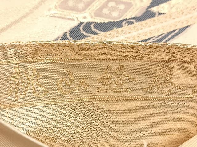 平和屋着物◎六通柄袋帯　唐織　桃山絵巻　金糸　正絹　逸品　BAAU9514yc