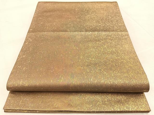 平和屋着物◎六通柄袋帯　霞文　金糸　引箔　正絹　逸品　BAAU9638yc