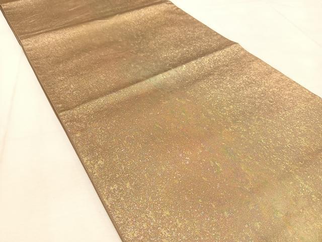 平和屋着物◎六通柄袋帯　霞文　金糸　引箔　正絹　逸品　BAAU9638yc