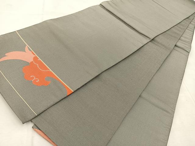 平和屋着物◎太鼓柄袋帯　抄織天平　鳳凰　正絹　逸品　BAAU9671yc