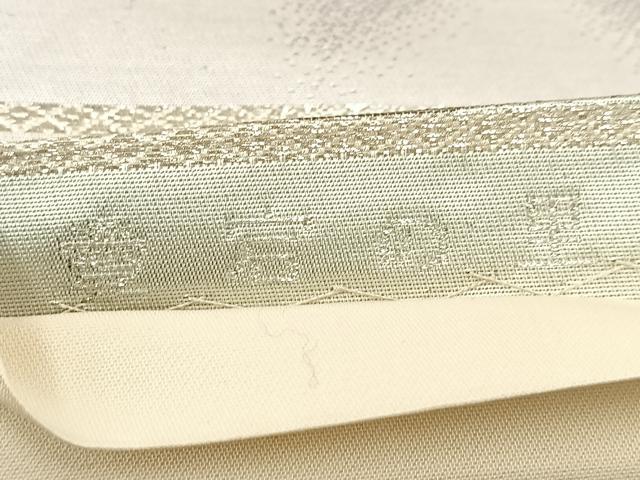 平和屋着物◎六通柄袋帯　唐織　愛宕の里　二重箔錦　銀糸　正絹　逸品　BAAU9710yc