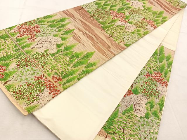 平和屋着物◎六通柄袋帯　洛北の里　正絹　逸品　BAAU9722yc