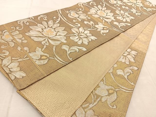 平和屋着物◎佐賀錦　六通柄袋帯　更紗　金銀糸　正絹　逸品　BAAU9775yc