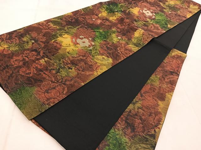 平和屋着物◎西陣　六通柄袋帯　舞花文　金糸　引箔　正絹　逸品　BAAU9779yc