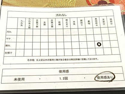 平和屋着物◎六通柄袋帯　草花文　黒地　金銀糸　正絹　逸品　BAAU9810yc