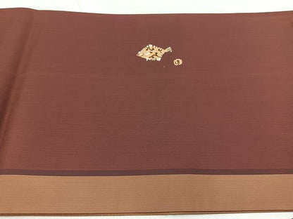 平和屋着物◎太鼓柄袋帯　ヒラメ　銀糸　正絹　逸品　BAAU9822yc