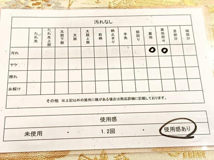 平和屋着物◎六通柄袋帯　風景文　金銀糸　正絹　逸品　BAAU9833yc