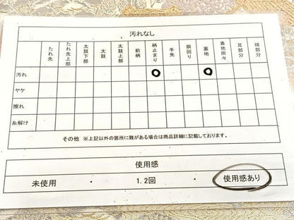 平和屋着物◎西陣　服部織物謹製　六通柄袋帯　唐織　松風　古城風景文　金銀糸　正絹　逸品　BAAU9849yc