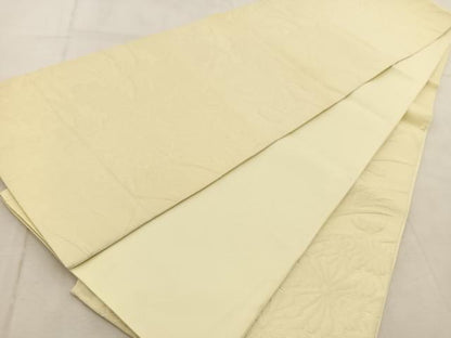 平和屋着物◎西陣　六通柄袋帯　秋草文　女郎花色　証紙付き　正絹　逸品　BAAU9850yc