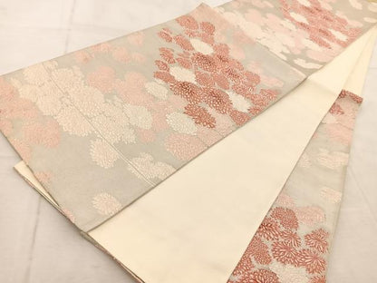 平和屋着物◎六通柄袋帯　唐織　菊花文　正絹　逸品　BAAU9861yc