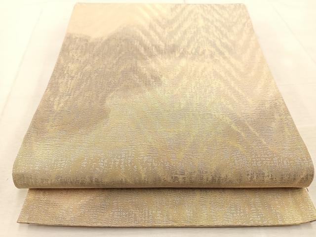 平和屋着物◎全通柄袋帯　霞文　金糸　正絹　逸品　BAAU9875yc