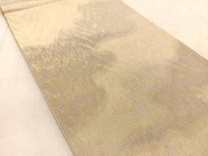 平和屋着物◎全通柄袋帯　霞文　金糸　正絹　逸品　BAAU9875yc