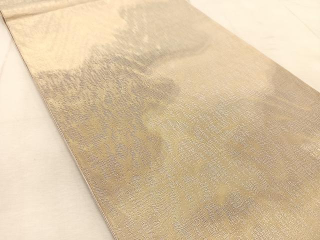 平和屋着物◎全通柄袋帯　霞文　金糸　正絹　逸品　BAAU9875yc