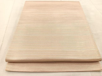 平和屋着物◎六通柄袋帯　横段文　金糸　正絹　逸品　BAAU9876yc