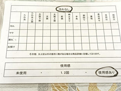 平和屋着物◎六通柄　京袋帯　扇動物丸文　金銀糸　正絹　逸品　BAAU9908yc